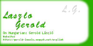 laszlo gerold business card