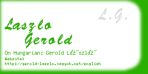 laszlo gerold business card